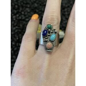 Signed Jay King Mine Finds DTR Desert Rose Trading Multi-stone Ring Size 6